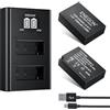 ENEGON 2 batterie LP-E17 da 1040 mAh (senza contraffazione di capacità) + caricatore LCD doppio slot con doppio ingresso, compatibile con Canon EOS R10/R8/RP/R50/R100/M3/M5/M6/200D/250D/750D/760D/800D