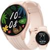 Parsonver Smartwatch Uomo Donna con GPS Integrato, Smart Watch con Chiamate, 100+ Sportive, Monitoraggio Frequenza Cardiaca/Sonno, IP68 Impermeabile Fitness Watch per Android iOS (Oro rosa, 43 mm)