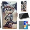 KENHONER Custodia per Xiaomi Redmi Note 11/11S, gatto | Portafoglio Pelle PU, Magnetica, Resistente Agli Urti, Scomparto Carte Credito, Pieghevole, Flip Libro, Motivo