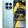 XIAOMI - Smartphone POCO M8 5G, 8+ 256GB, Verde, IP66, Resistente alla polvere e all'acqua, Batteria Massiccia da 5520 mAh, 6,77, 120Hz, 45W, con Caricatore, senza NFC