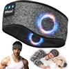 TPfocus Cuffie per Dormire Bluetooth 5.2 Regalo Uomo & Donna,Sleep Headphones Sonno Cuffie Fascia Sportiva, Wireless Ricaricabile Cuffie Bluetooth Dormire per Correre,Viaggi e Relax (Gray)