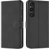 Verco Custodia a libro per Sony Xperia 1 VI, per Xperia 1 VI 2024, colore: Nero