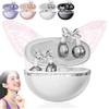 Pnedeodm 2026 New Clip on Earbuds with Earrings, Luxury Butterfly Clip-On Open-Ear Headphones with Al Noise Cancelling, 6.0 Bluetooth Earbuds for Sports & Workouts (White)