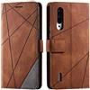 SONWO Cover per Xiaomi Mi 9 Lite, Flip Caso in PU Pelle Case Cover Portafoglio Custodia per Xiaomi Mi 9 Lite, [Kickstand] [Slot per Schede], Marrone