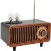VBESTLIFE Altoparlante Bluetooth retrò decorazione vintage altoparlante Bluetooth senza fili vecchio stile con radio, per scrivania da cucina, camera da letto, ufficio, festa all'aperto