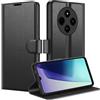 Olgary Cover per Xiaomi Redmi 14C, Custodia Pelle Premium Libro Flip Portafoglio Custodia [Slot per Scheda], [Funzione di Supporto] Antiurto Anti-Graffio Protezione Completa Case, Nero