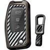 KUNIO Custodia per chiave auto adatta per Ford Fiesta Focus MK2 C-Max B-Max Eco Sport Escort Tourneo Courier Ecosport chiave pieghevole in metallo cover 3 tasti portachiavi B argento