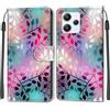 KENHONER Custodia per Xiaomi Redmi 12 4G/5G, foglia | Portafoglio Pelle PU, Magnetica, Resistente Agli Urti, Scomparto Carte Credito, Pieghevole, Flip Libro, Motivo