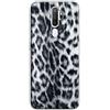 Mixroom - Cover Custodia Back case In TPU Silicone Morbido Per Oppo A9 2020 Fantasia Leopardato Bianco E Nero M756