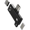 zoyuzan Adattatore per cuffie USB-C di ricarica splitter 2 in 1 per Apple iPhone 15 iPad compatibile con Samsung DAC doppia spina AUX adattatore di ricarica USBC cavo audio telefono cellulare portatile musica