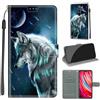 KENHONER Custodia per Xiaomi Redmi Note 8 Pro, Lupo
