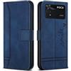 Bravoday Cover per Xiaomi Poco M4 PRO 4G, Flip Custodia in Pelle PU Portafoglio Custodia per Xiaomi Poco M4 PRO 4G, con Slot per Schede, Blu