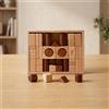Set Di Costruzioni In Legno Di Faggio, Puzzle Impilabile Con Blocchi