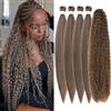 Gozill Extension per capelli intrecciati pre-stirati marrone cenere per trecce Boho 4/27/613 Onde profonde miste sintetiche per intrecciare i capelli Boho