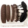 Loneedy, cerchietti per capelli larghi e rigidi, con dentini, design in tessuto a pieghe, per donne e ragazze, 3 pezzi