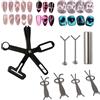 QCBFN Set di 8 Magnete Occhio di Gatto, Magnete Smalto Occhio di Gatto, Cat Eye Magnet, Cateye Magnet, Nagel Magnet, Con Magneti a Forma di Coniglio, Cuore e Cilindro