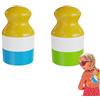 WANSHI Applicatore per protezione solare | Applicatore a sfera incorporato, dispositivo di sigillatura ricaricabile | Capacità integrata di 3.4 oz, adatto per bambini e adulti in viaggio (Blau + Grün 2 set.)