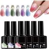 Generico Smalto gel che cambia colore - Set per magnetico da 6 pezzi, gel per manicure con effetto termico | Cosmetici di facile applicazione per professionisti principianti Matrimonio Pendolarismo De