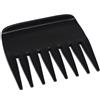 ZEROKIWI Pettine professionale da uomo, antistatico, con denti larghi, per acconciature, acconciature, capelli bagnati, parrucchiere, nero