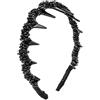 Generic Fasce per capelli | Fasce per capelli alla ad alto | Fascia per capelli vintage con dentatura per tutti i giorni, palestra, sport, matrimoni, corsa, appuntamenti, scuola, lavoro, feste