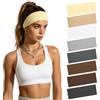 AOOSA 8 Pezzi Fasce Capelli Larghe, 10 cm Fasce Capelli Donna, Fasce Sportive, Fasce Alla Moda, Fasce Elastiche Semplici per Uomo Donna per Sport, Yoga, Cura Della Pelle, Trucco, Corsa (A)