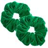 PIDOUDOU 2 elastici per capelli grandi in velluto di colore verde per donne Auldt grandi elastici per capelli corde