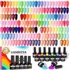 VANREESA 55 Colori Smalto Semipermanente Unghie - Kit Semipermanente Unghie | 60Pcs Kit Unghie Gel Completo con 1 Base e 4 Top Coats, Smalti Semipermanenti per Unghie Rosso Rosa Blu, Regalo per Donne