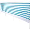 AKTIVE Parabrezza da spiaggia, 480 x 100 cm, strisce blu e bianche, protezione UV30, tessuto in poliestere, telaio in acciaio, include 4 aste, borsa per il trasporto, giacca a vento pieghevole (62491)