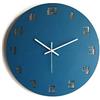 Generico 42cm Grande orologio da parete senza ticchettio con numeri digitali dei vecchi computer colorato come verde petrolio Particolari orologi a muro geek per cucina Design italiano originale e nerd