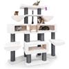 Petrebels Maine Coon XXL Alley - Albero Tiragraffi, altezza 200 cm, qualità premium, per gatti di grandi dimensioni, colore: bianco (Off-White)