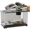 Generico Acquario Per Betta | Grande Kit Acquario da Scrivania,Contenitore Panoramico Con Area Riposo Per Tartarughe Per Piante Acquatiche Guppy Gamberi Decor Per Scrivania