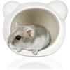 LuckyOpt Hamster Haus Ceramic - Nascondiglio per criceti nani, criceto siriano, roditori (bianco)