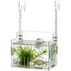 Generic Cesto per acquario - Supporto in acrilico trasparente, fioriera per scaffali angolari | Organizzatore multi-griglia regolabile in altezza, display decorativo per serbatoio contenitore