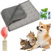 GXHNB Tapis Rafraichissant Chien Soie GlacéE, SelbstküHlende KüHldecke mit KüHlendem Effekt für Haustiere Im Sommer, Aus KüHlgewebe Wendbar, SelbstküHlend KüHlbett für Zu Hause, Reise (Grigio,50*40cm)