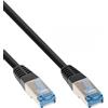 InLine - Cavo patch - da RJ-45 (M) a RJ-45 (M) - 15,0 m - SFTP, PiMF - CAT 6a - senza alogeni, a trefoli - nero (74815S)