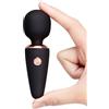 Le Wand Mini micro bacchetta ricaricabile nera, stimolatore clitorideo compatto, massaggiatore personale ricaricabile USB, mini bacchetta da viaggio