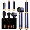AiroGlow Airstyler 5 in 1 Asciugacapelli 5 in 1 Hairstyler 5 in 1 Multifunzione Phon Capelli,Spazzola Asciugacapelli Per Dare Volume Ai Capelli, Lisciare, Arricciare, Ioni Air Curler Brush,per Capelli