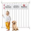 BabyDan Cancelletto di sicurezza BabyDan Ebeltoft - Cancelletto per bambini per aperture strette (56,5-81,5 cm) - Cancelletto per bambini e animali domestici - Regolabile e resistente, bianco, metallo
