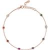 Mabina Gioielli - Cavigliera Donna - Cavigliera rosato punti luce multicolor - 533376