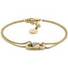 Emporio Armani Bracciale da donna in acciaio inossidabile o ottone con chiusura a moschettone tono oro