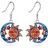 VONALA Sole e Luna Orecchini Stella in argento Sterling Orecchini a goccia Boho Gioielli per le donne