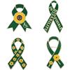 ZENRUIMING 4 spille smaltate a forma di girasole verde per disabili, spille da bavero per attività disabili, badge in lega per volontari, 3 cm, metallo, senza pietre preziose, 3cm(1.2), Metallo, Nessuna pietra