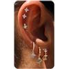 BodyBonita Dainty Orecchini Donna - Set Orecchini Donna Pendenti per Cartilagine in Argento Sterling Ipoallergenici Piccoli Huggie Set Piercing