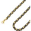 ChainsPro Collana Uomo Donna in Acciaio Inossidabile, 4 mm Catena Collana Uomo Oro Nero Lunga 51cm, Collana Bizantina Uomo Ragazzo Necklace for Men Hiphop Rapper, Idee Regalo per Natale Compleanno
