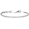 Donipreziosi Bracciale Tennis in Acciaio Inox con Zirconi taglio Brillante, Spessore 2 mm Lunghezza regolabile, disponibile in più colori - Uomo e Donna Unisex (Bianco)