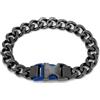 Armani Exchange Bracciale da uomo in acciaio inossidabile con chiusura a fibbia, Grafite