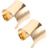 Healvian Bracciali Donna in Lega Oro 2 Pezzi Apertura Regolabile Design Geometrico a Polsino Eleganti Comodi per Occasioni Formali e Compleanni