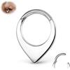 BodyBonita Argento 16G Septum Piercing Naso Goccia - Piercing Naso Acciaio Chirurgico 316L Cerchietti a Goccia Orecchini per Cartilagine Senza Cuciture Donne Piercing Conch Daith Elica Rook Labbro