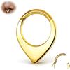 Bodybonita Oro 16G Septum Piercing Naso Goccia - Piercing Naso Acciaio Chirurgico 316L Cerchietti a Goccia Orecchini per Cartilagine Senza Cuciture Donne Nostril Piercing Conch Daith Elica Rook Labbro