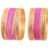 Touchstone Braccialetti speciali metallici colorati da collezione con 2 dozzine di gioielli per donna 2.75 Set di 2 Fucsia rosa